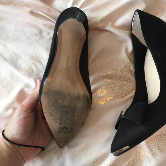 Ted baker black gold bow high heels size 36 5.5 / 6 nwot - Picture 10 of 15